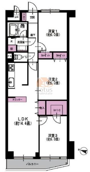 エンゼルハイム立石第２202間取図