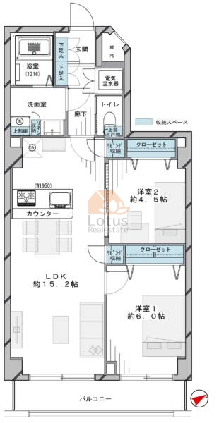 カーサ田原町802間取図
