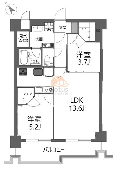 プレジデントハイツ根津305間取図