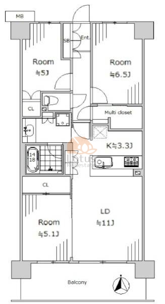 パークプレミアムメイツ西新井526間取図