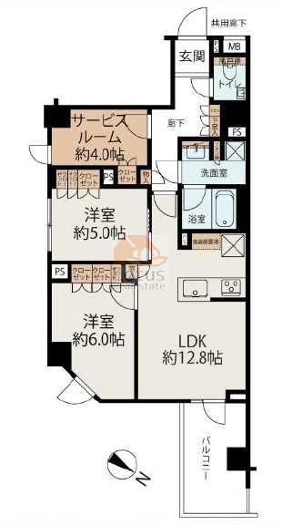 オープンレジデンシア谷中203間取図