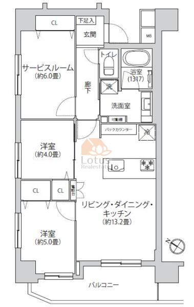 ミオカステーロ住吉南801間取図