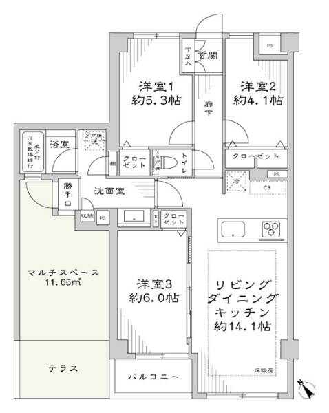 エクセルシオール馬事公苑105間取図