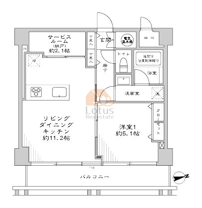 ノア芝大門803間取図