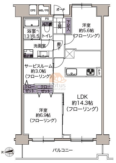 小松川パークマンション221間取図