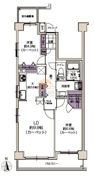 北葛西パークホームズ701間取図