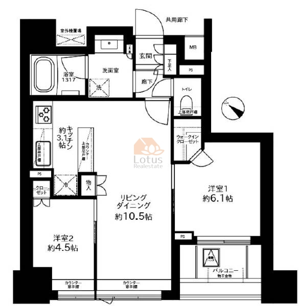 プレジール入谷1402間取図