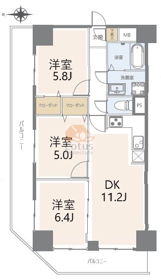 エンゼルハイム東大島第1901間取図