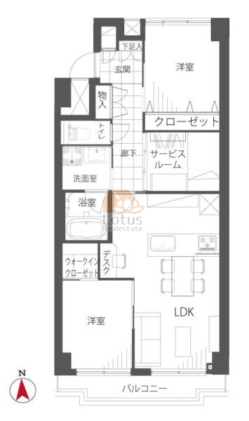 飯田橋第１パークファミリア410間取図