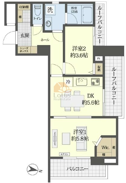 ライオンズマンション西巣鴨駅前1201間取図