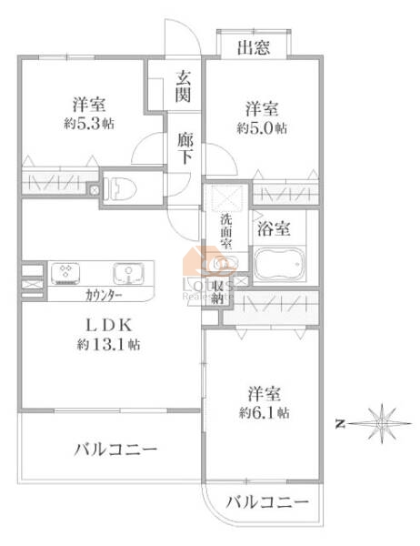 エクレール篠崎503間取図