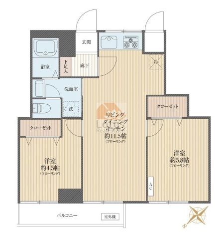 新小岩スカイマンション３階間取図