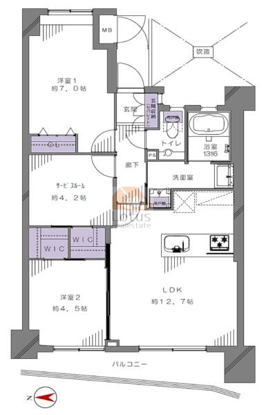 グランシティ田端602間取図