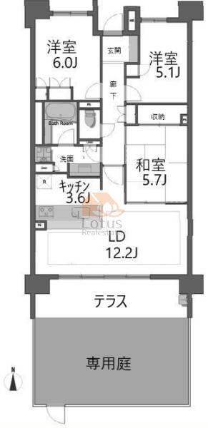 パークホームズ西荻窪107間取図