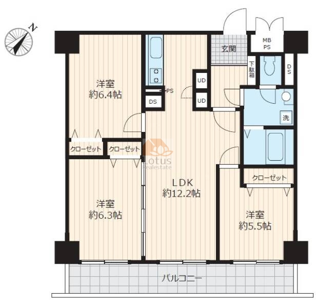 イトーピア六義園マンション306間取図