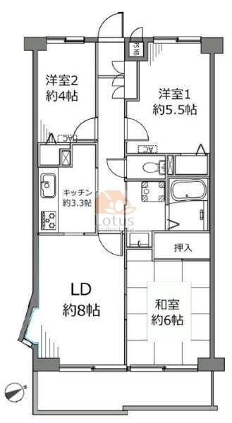 ニックハイム東陽町第７1006間取図