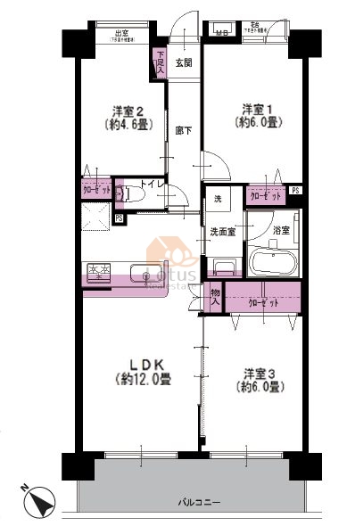 ディアレスト鹿浜205間取図