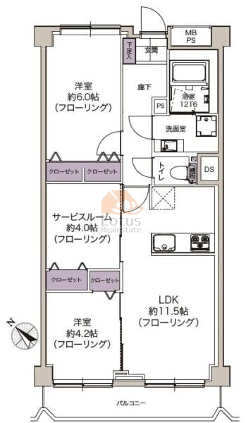 葛西パークサイドハイツ804間取図