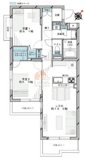 南大泉リッツハウス213間取図
