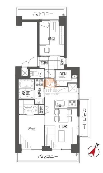 グリーンキャピタル第２笹塚701間取図