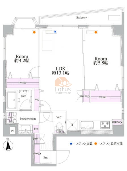 タウンハイツ大崎403間取図