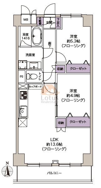 スターハイツ下高井戸408間取図