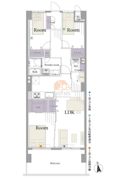 ライオンズマンション西葛西駅前204間取図