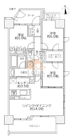 ルネサンス梅島1203間取図