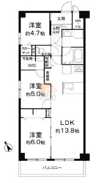 シャルム南砂町901間取図