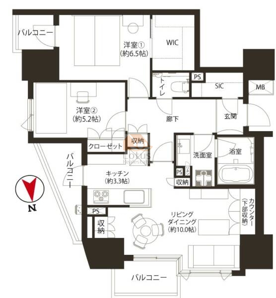 プレミスト麹町1403間取図