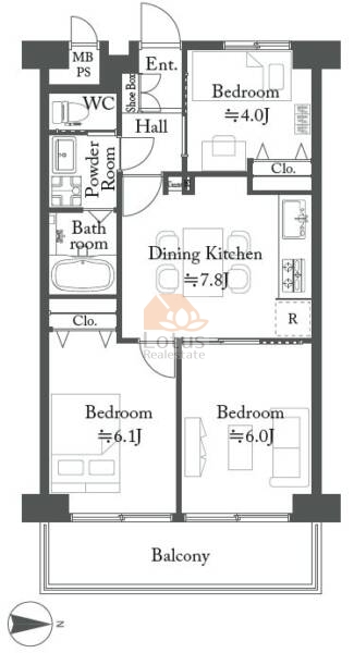 恒陽綾瀬マンション211間取図