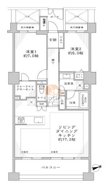 ディアナコート恵比寿709間取図