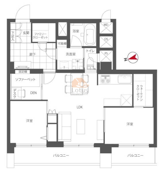 マンション南恵比寿702間取図