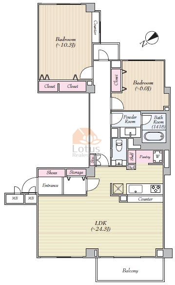 藤和春日ホームズ203間取図