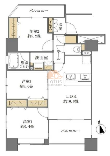 ラアトレ梅島901間取図