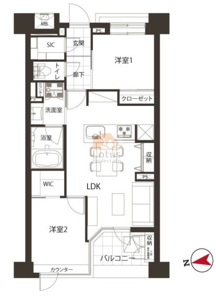 アクシルコート銀座イースト503間取図