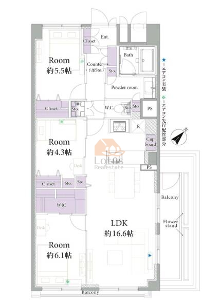 セブン築地7Ｂ間取図