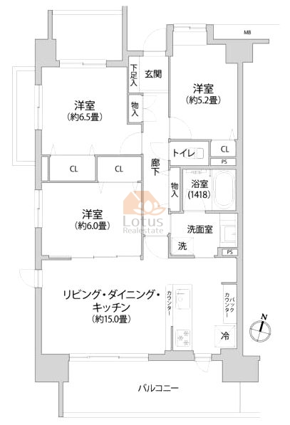 御殿山デュープレックス904間取図