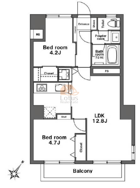 新池田山マンション306間取図