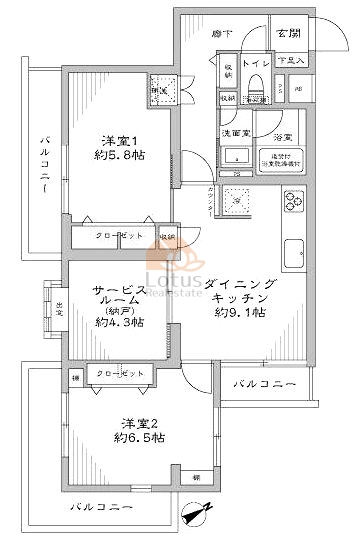 エクレール石神井公園304間取図