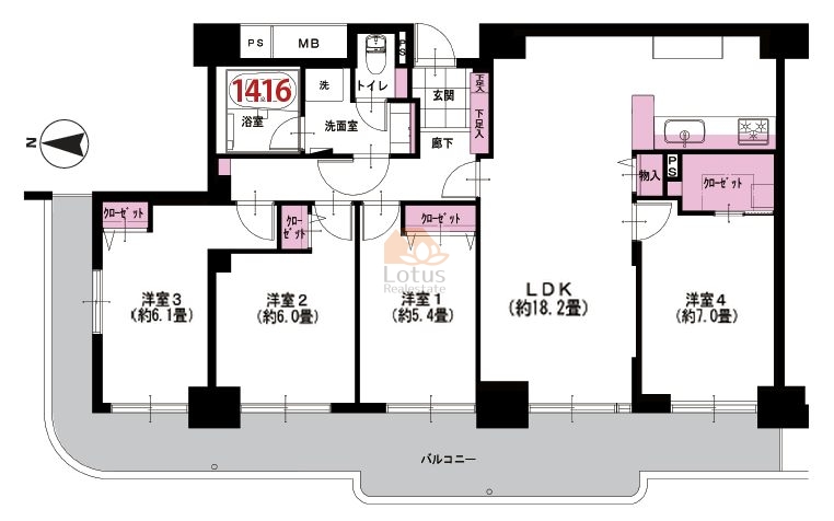 光が丘パークタウン大通り南804間取図