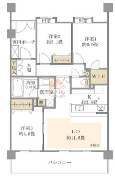 レックスガーデン石神井公園210間取図