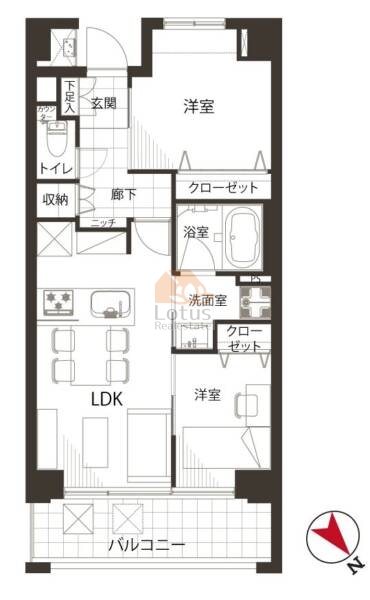 小石川ザレジデンスイーストスクエア206間取図