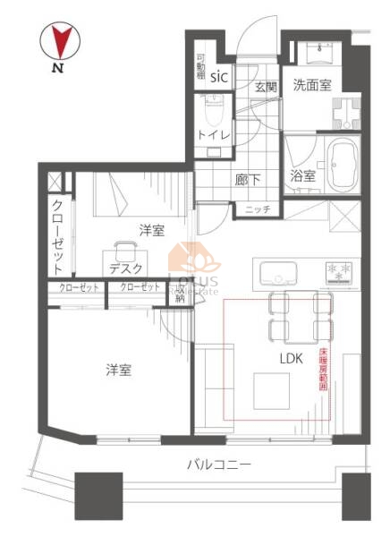 コンシェリア西新宿タワーズウエスト1110間取図