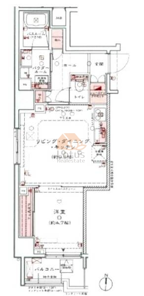 ヴィルドミール浅草橋505間取図