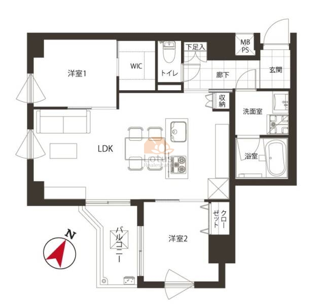 ジェイパーク神楽坂602間取図