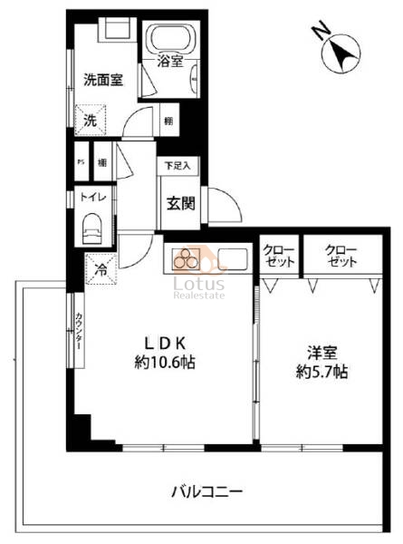 花川戸サニーマンション501間取図