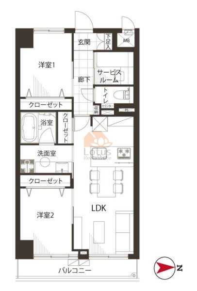 中銀第２八丁堀マンシオン502間取図