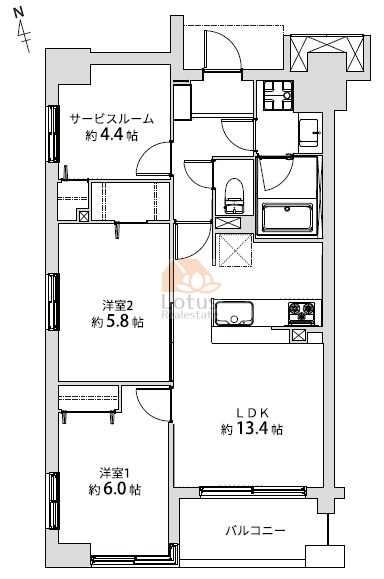 浅草第3ダイヤモンドマンション1101間取図