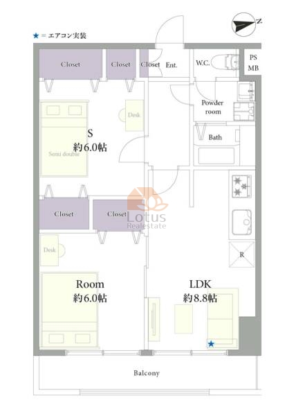 プリンスコート603間取図